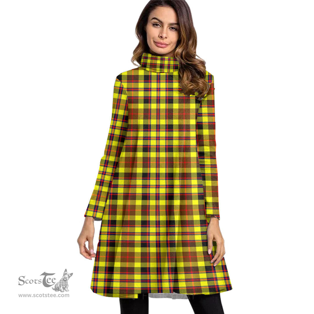 Scottish Jardine Tartan Womens High Neck Dress Tartan Plaid Dress