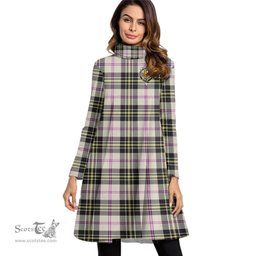 Scottish MacPherson Dress Ancient Clan Tartan Crest Womens High Neck Dress Tartan Plaid Dress