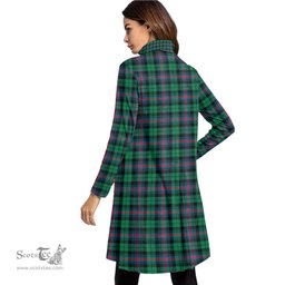 Scottish Urquhart Broad Red Ancient Clan Tartan Crest Womens High Neck Dress Tartan Plaid Dress