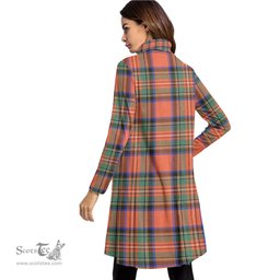 Scottish Stewart Royal Ancient Clan Tartan Crest Womens High Neck Dress Tartan Plaid Dress