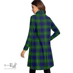 Scottish Oliphant Modern Clan Tartan Crest Womens High Neck Dress Tartan Plaid Dress