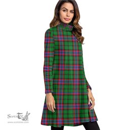 Scottish McGeachie Tartan Womens High Neck Dress Tartan Plaid Dress