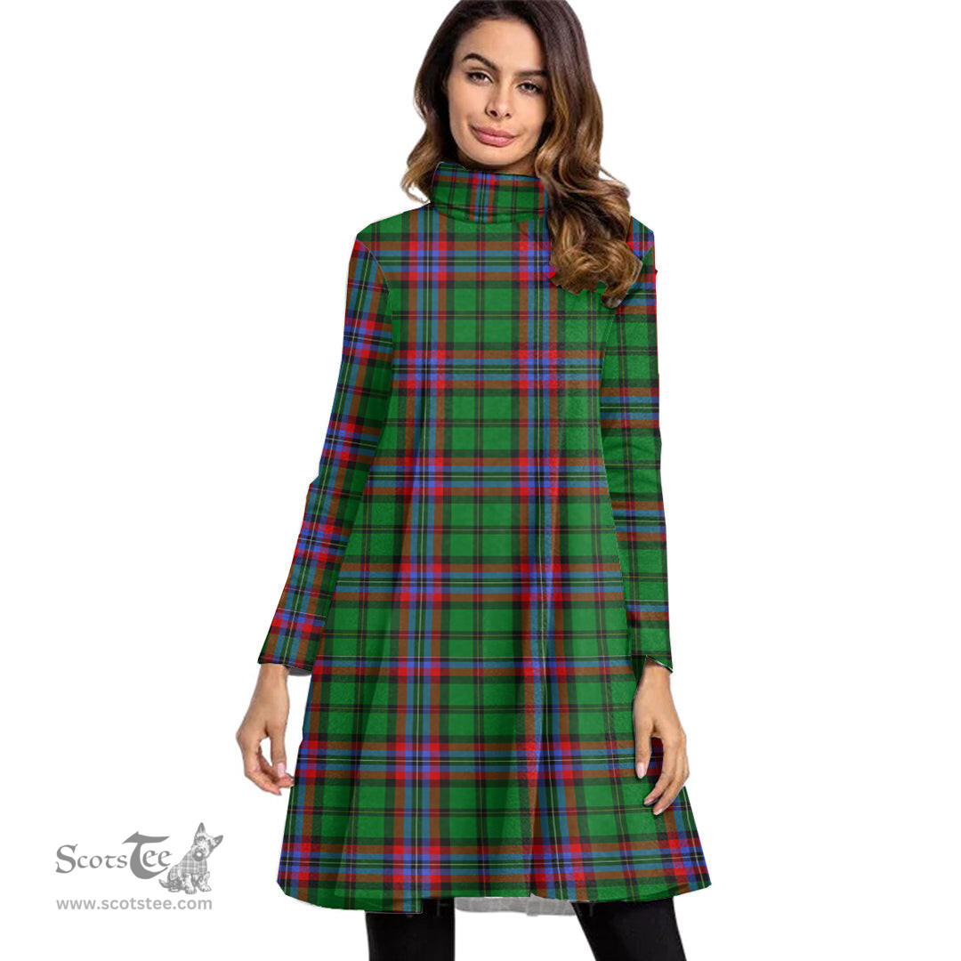 Scottish McGeachie Tartan Womens High Neck Dress Tartan Plaid Dress