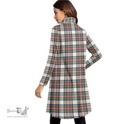 Scottish Stewart Dress Ancient Tartan Womens High Neck Dress Tartan Plaid Dress