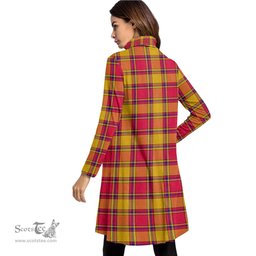 Scottish Scrymgeour Tartan Womens High Neck Dress Tartan Plaid Dress