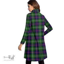 Scottish Sutherland Modern Tartan Womens High Neck Dress Tartan Plaid Dress