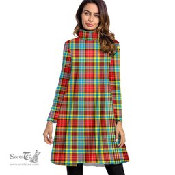 Scottish Ogilvie Tartan Womens High Neck Dress Tartan Plaid Dress