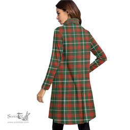 Scottish Prince of Wales Tartan Womens High Neck Dress Tartan Plaid Dress