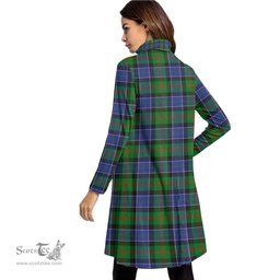 Scottish Paterson Clan Tartan Crest Womens High Neck Dress Tartan Plaid Dress