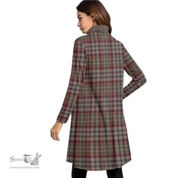 Scottish Nicolson Hunting Weathered Tartan Womens High Neck Dress Tartan Plaid Dress