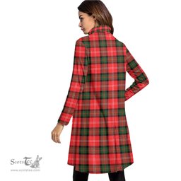 Scottish Nesbitt Modern Clan Tartan Crest Womens High Neck Dress Tartan Plaid Dress