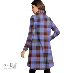 Scottish Rutherford Tartan Womens High Neck Dress Tartan Plaid Dress