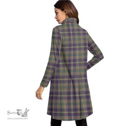 Scottish Taylor Weathered Tartan Womens High Neck Dress Tartan Plaid Dress