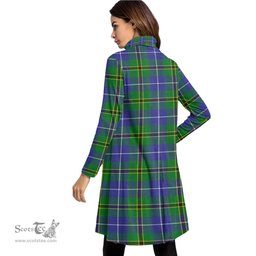 Scottish Turnbull Hunting Tartan Womens High Neck Dress Tartan Plaid Dress