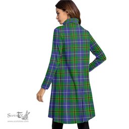 Scottish Turnbull Hunting Clan Tartan Crest Womens High Neck Dress Tartan Plaid Dress