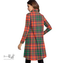 Scottish Stewart of Appin Ancient Clan Tartan Crest Womens High Neck Dress Tartan Plaid Dress