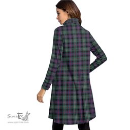 Scottish Rose Hunting Modern Tartan Womens High Neck Dress Tartan Plaid Dress