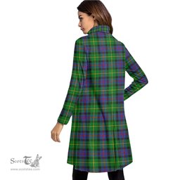 Scottish Tait Modern Tartan Womens High Neck Dress Tartan Plaid Dress