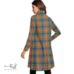 Scottish Wilson Ancient Tartan Womens High Neck Dress Tartan Plaid Dress