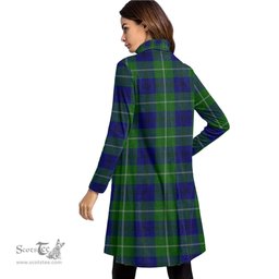 Scottish Oliphant Modern Tartan Womens High Neck Dress Tartan Plaid Dress