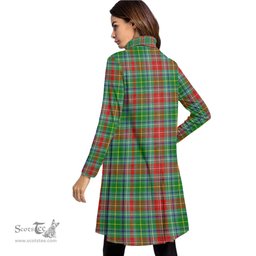 Scottish Muirhead Clan Tartan Crest Womens High Neck Dress Tartan Plaid Dress