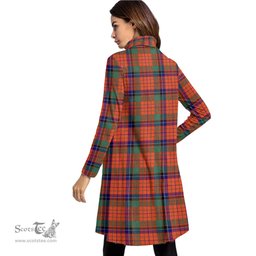 Scottish Nicolson Ancient Clan Tartan Crest Womens High Neck Dress Tartan Plaid Dress