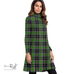 Scottish Webster Tartan Womens High Neck Dress Tartan Plaid Dress