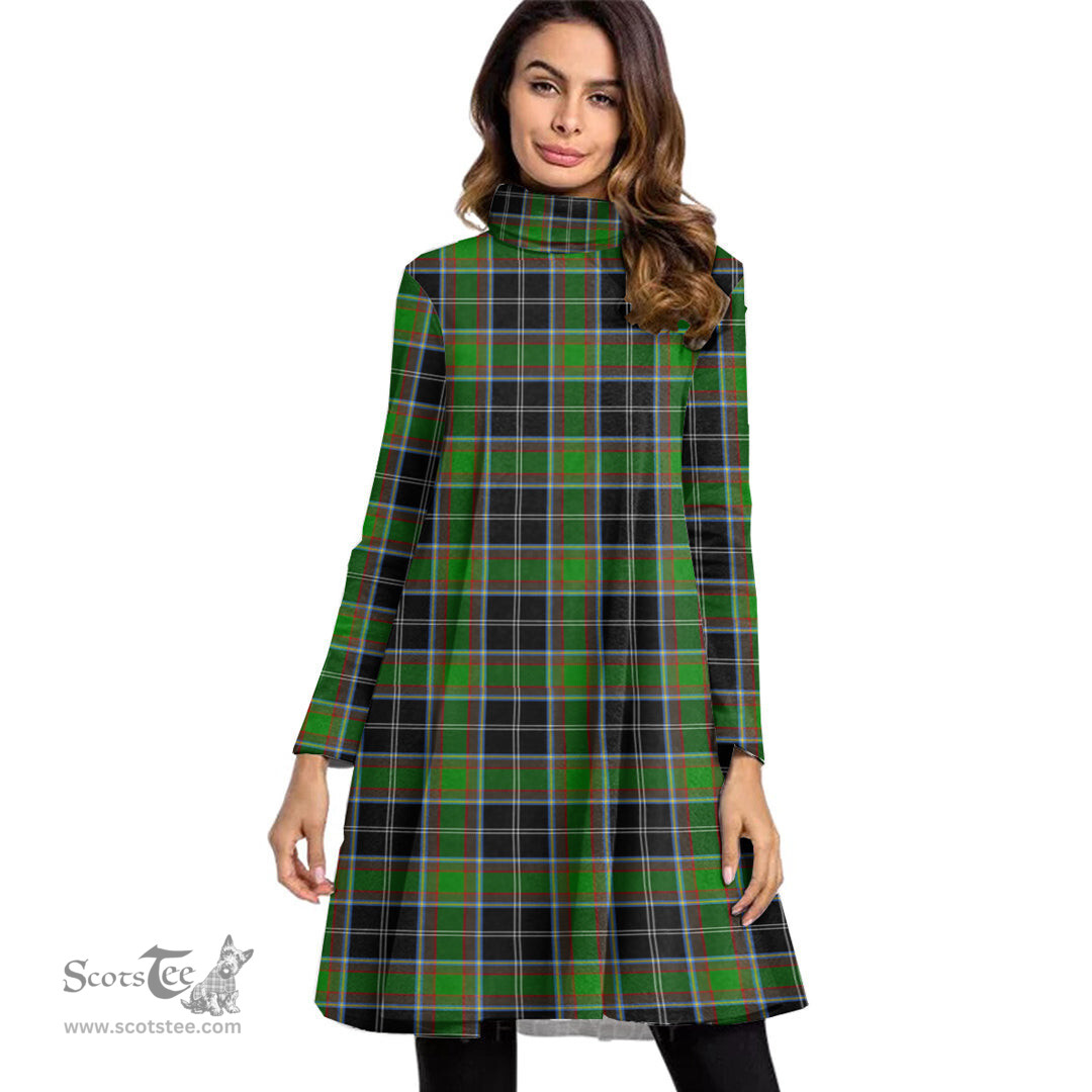 Scottish Webster Tartan Womens High Neck Dress Tartan Plaid Dress