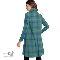 Scottish Oliphant Ancient Tartan Womens High Neck Dress Tartan Plaid Dress