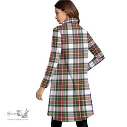 Scottish Stewart Dress Modern Tartan Womens High Neck Dress Tartan Plaid Dress