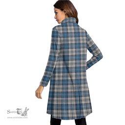 Scottish Napier Modern Tartan Womens High Neck Dress Tartan Plaid Dress