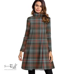 Scottish Murray of Atholl Weathered Tartan Womens High Neck Dress Tartan Plaid Dress
