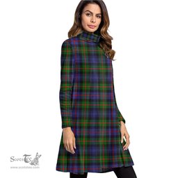 Scottish Murray of Atholl Modern Tartan Womens High Neck Dress Tartan Plaid Dress