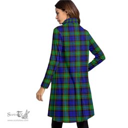 Scottish Sempill Modern Tartan Womens High Neck Dress Tartan Plaid Dress