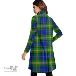 Scottish Maitland Clan Tartan Crest Womens High Neck Dress Tartan Plaid Dress