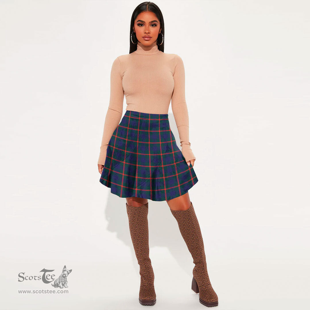 Scottish Agnew Modern Clan Tartan Womens Mini Skirt Tartan Plaid Skirt