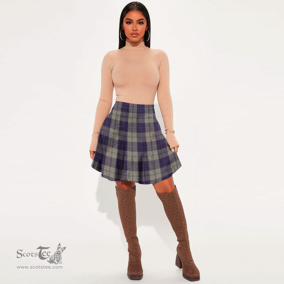 Scottish Cunningham Dress Blue Dancers Clan Tartan Womens Mini Skirt Tartan Plaid Skirt
