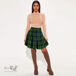 Scottish Campbell of Breadalbane Modern Clan Tartan Womens Mini Skirt Tartan Plaid Skirt