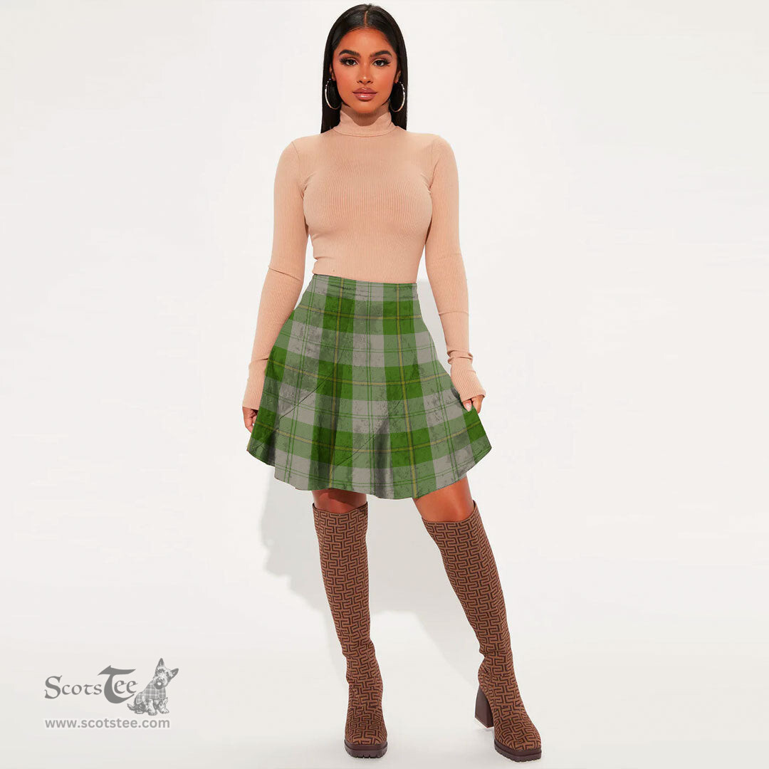Scottish Cunningham Dress Green Dancers Clan Tartan Womens Mini Skirt Tartan Plaid Skirt
