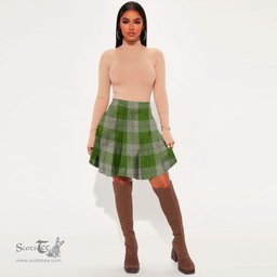 Scottish Cunningham Dress Green Dancers Clan Tartan Womens Mini Skirt Tartan Plaid Skirt