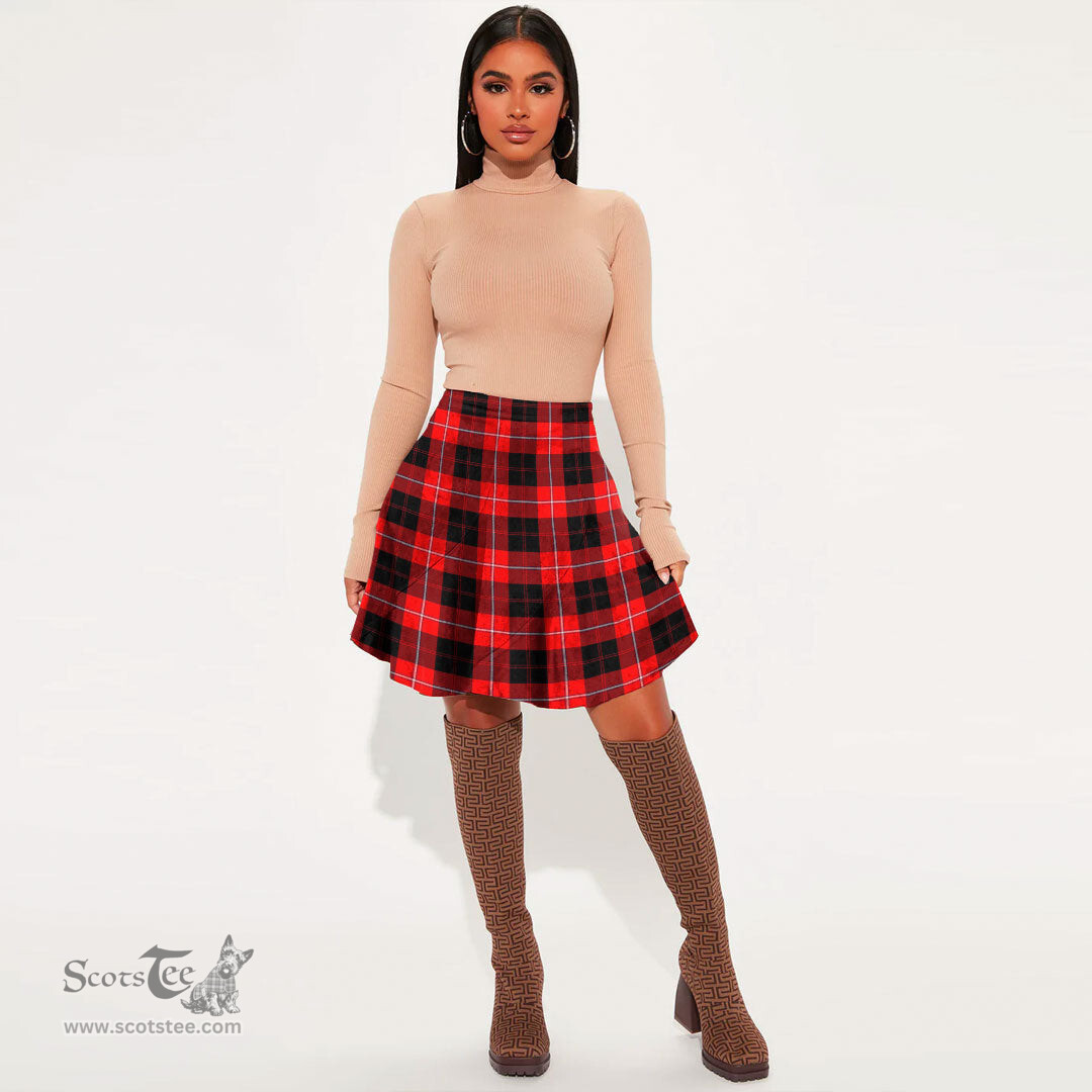 Scottish Cunningham Modern Clan Tartan Womens Mini Skirt Tartan Plaid Skirt