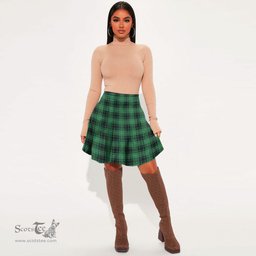 Scottish MacArthur Ancient Clan Tartan Womens Mini Skirt Tartan Plaid Skirt