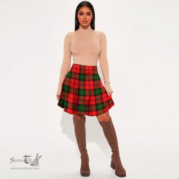 Scottish Kerr Modern Clan Tartan Womens Mini Skirt Tartan Plaid Skirt