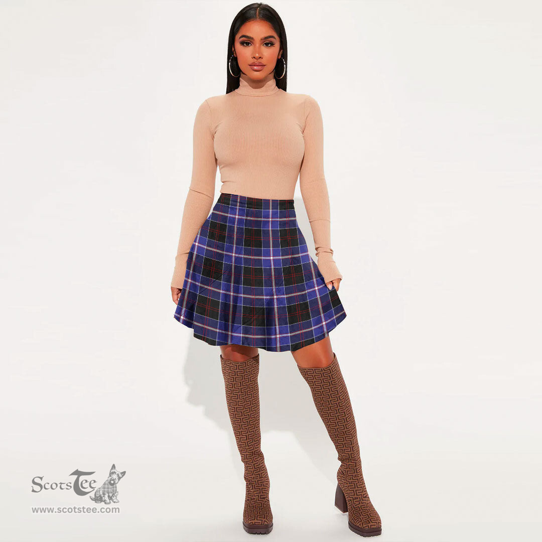 Scottish Dunlop Modern Clan Tartan Womens Mini Skirt Tartan Plaid Skirt
