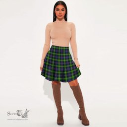 Scottish Farquharson Modern Clan Tartan Womens Mini Skirt Tartan Plaid Skirt