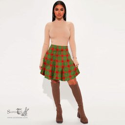 Scottish MacGregor Modern Clan Tartan Womens Mini Skirt Tartan Plaid Skirt