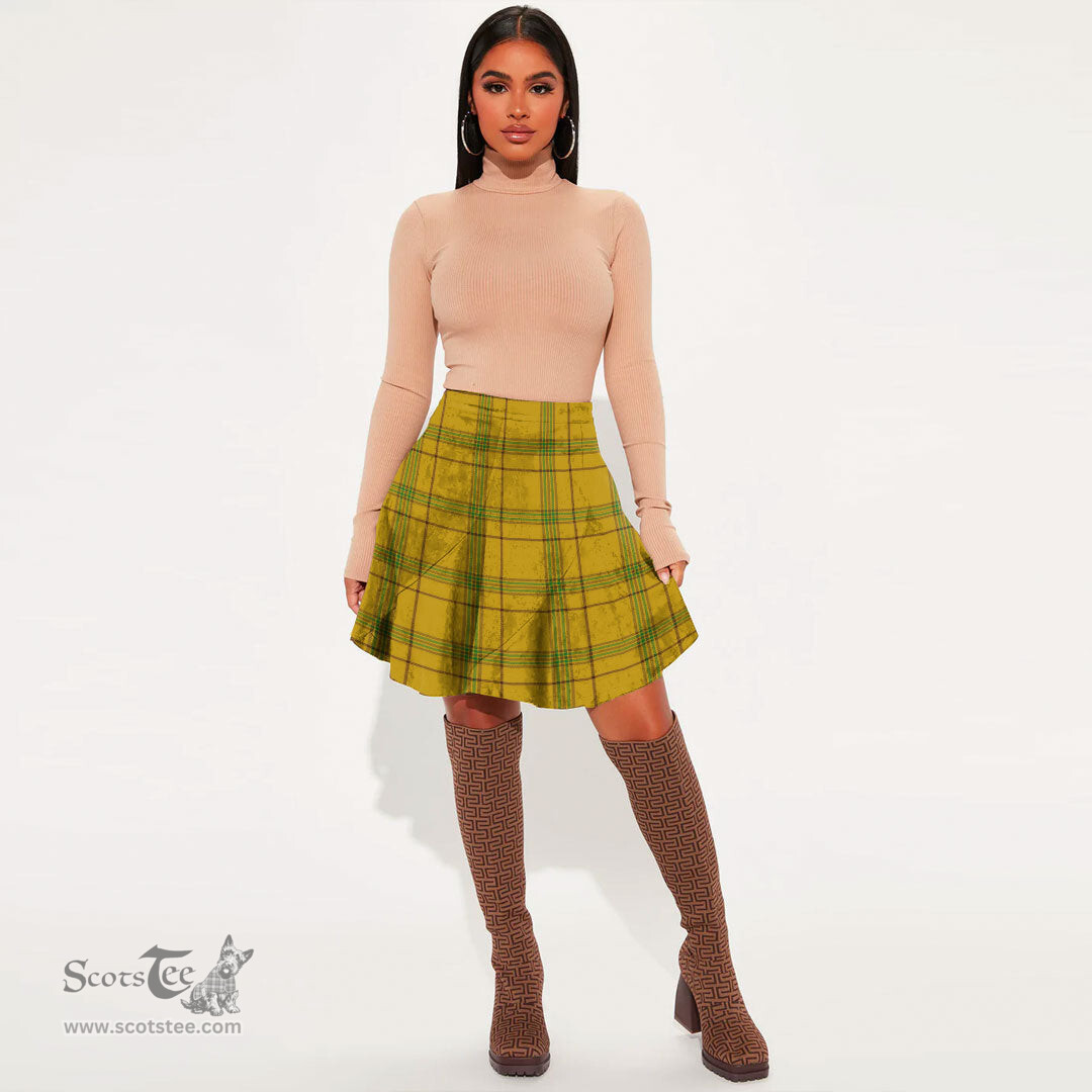 Scottish Houston Clan Tartan Womens Mini Skirt Tartan Plaid Skirt