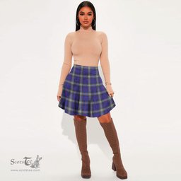 Scottish Kinnaird Clan Tartan Womens Mini Skirt Tartan Plaid Skirt