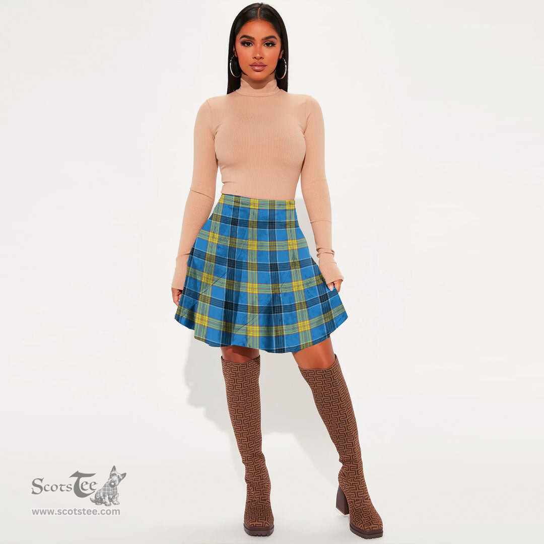 Scottish Laing Clan Tartan Womens Mini Skirt Tartan Plaid Skirt