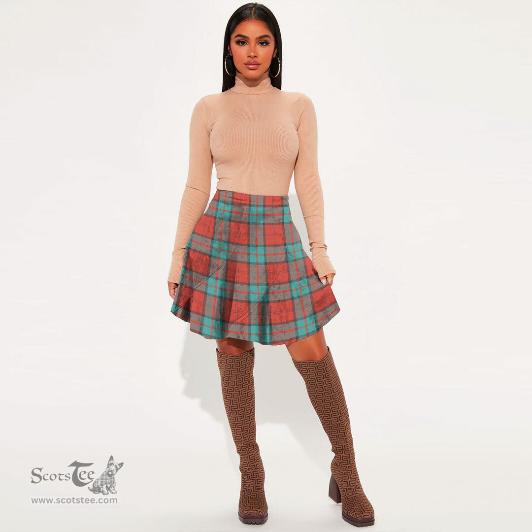 Scottish Dunbar Ancient Clan Tartan Womens Mini Skirt Tartan Plaid Skirt